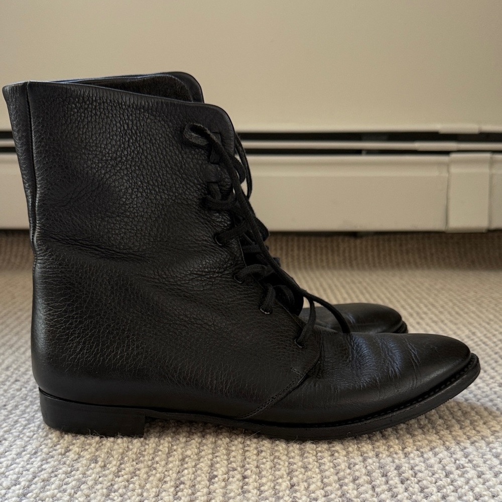 Sarah Flint Leather Boots - size 38